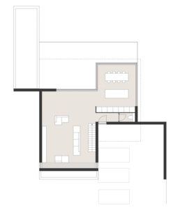 plattegrond Modulaire prefab, minimalistische betonwoning
